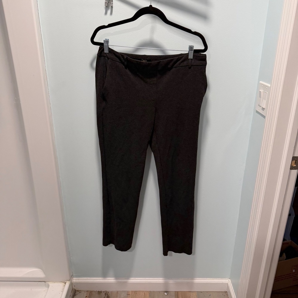 Dalia Dress Pants Charcoal Gray Large Tapered Professional Work Office Trouser